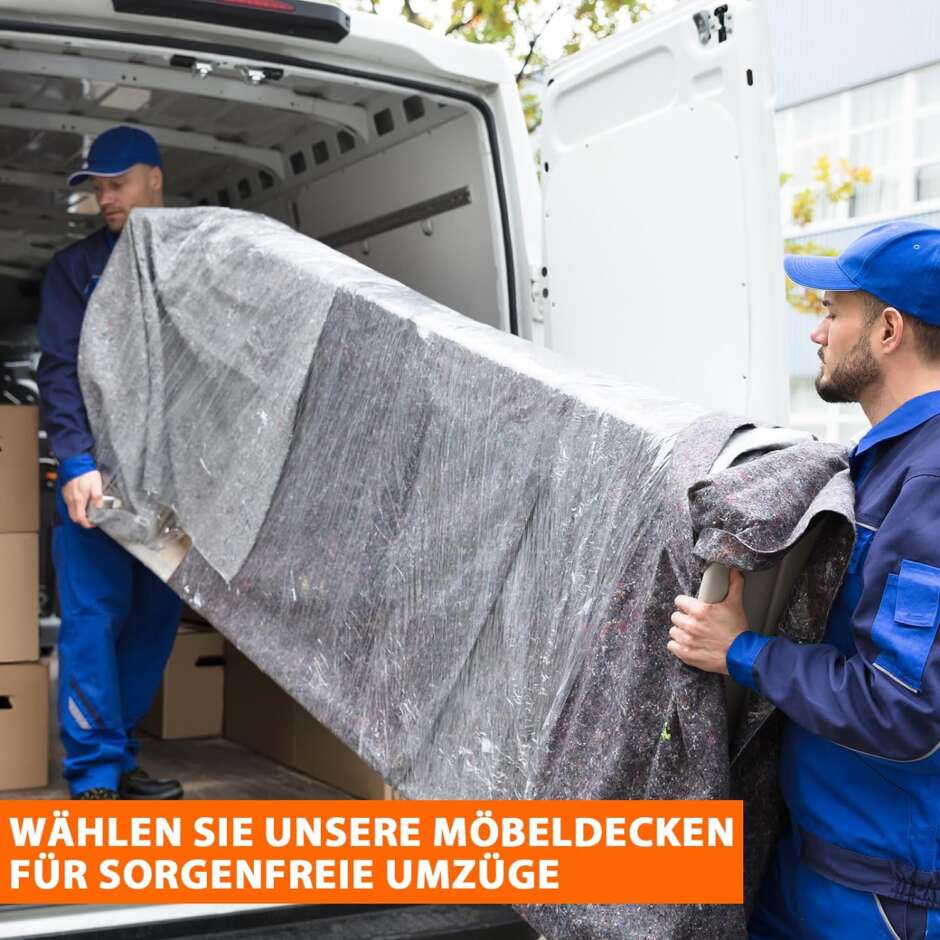 Umzugsdecken 150 x 200 cm | 10 Stück, Strapazierfähige Möbeldecken für den Umzug | Packdecken aus Industriequalität zum optimalen Schutz Ihrer Möbel – Bild 3